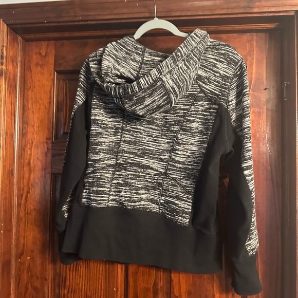 Zella Black and Gray Zip-Up Athletic Hoodie - Picture 2 of 5